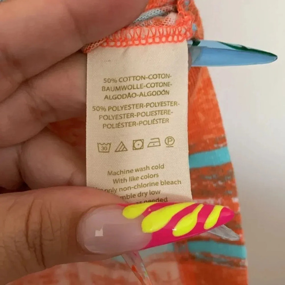 We The Free Orange Striped Halter Tank - Picture 4 of 4